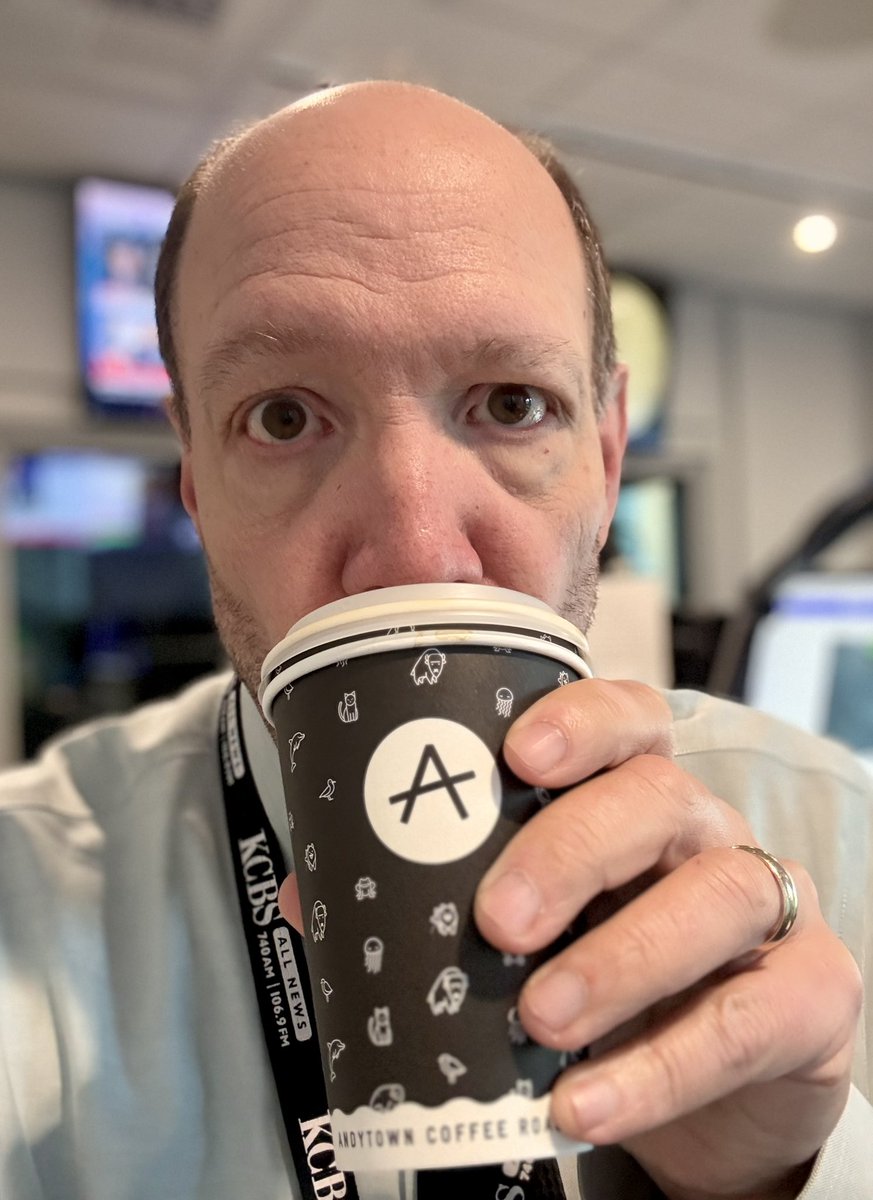 SteveScottNEWS's tweet photo. Happy National Coffee Day from Studio 1 at @KCBSRadio! ☕️☕️ #nationalcoffeeday https://t.co/bJJMfulR3q
