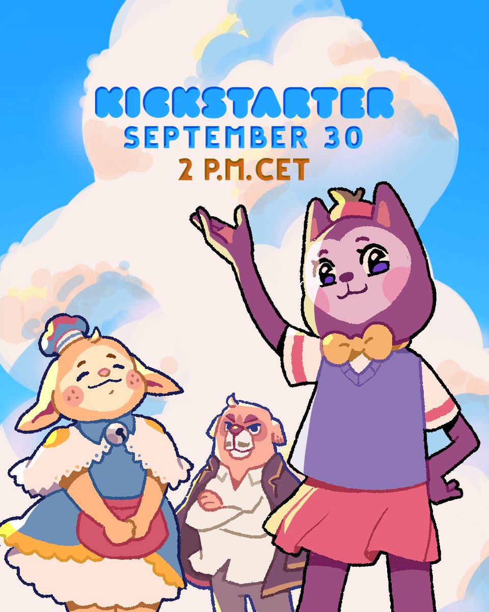 ToebeanClub's tweet photo. The Kickstarter of our hand-drawn magical girl RPG will be live tomorrow at 2p.m. CET! 🌟 https://t.co/HM8L67H9Ae