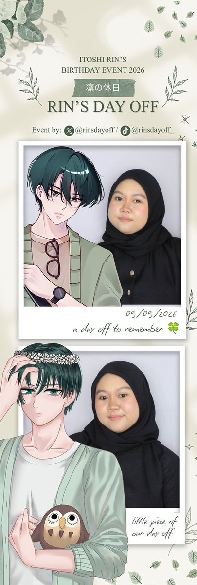 chaconnect's tweet photo. before this month ends, let's celebrate my Rin Rin's birthday month once again💚 

sooo i wish you a happy birthday, Rin Itoshi 🦉💚

thank you to the admin for providing this cute frame so that i could use it 🥹🥹🫶🏻🫶🏻

@rinsdayoff  #RinsDayOff2026🦉 https://t.co/kZsSC2AZcu