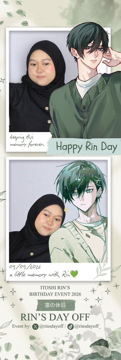 chaconnect's tweet photo. before this month ends, let's celebrate my Rin Rin's birthday month once again💚 

sooo i wish you a happy birthday, Rin Itoshi 🦉💚

thank you to the admin for providing this cute frame so that i could use it 🥹🥹🫶🏻🫶🏻

@rinsdayoff  #RinsDayOff2026🦉 https://t.co/kZsSC2AZcu