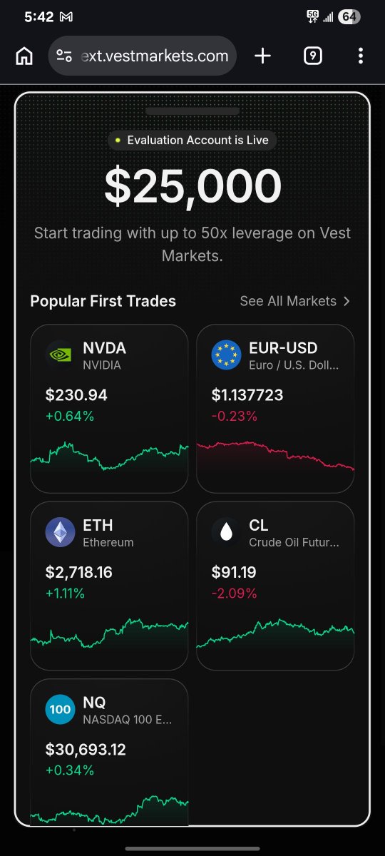merci__mon_dieu's tweet photo. I'VE DECIDED TO GRAB $25K EVALUATION FROM @VestExchange 

Let's get funded ✌️

Grab urs now: https://t.co/1Y5FLr2FRW

CODE AT CHECKOUT: DOVE https://t.co/GHZmZW5YmO