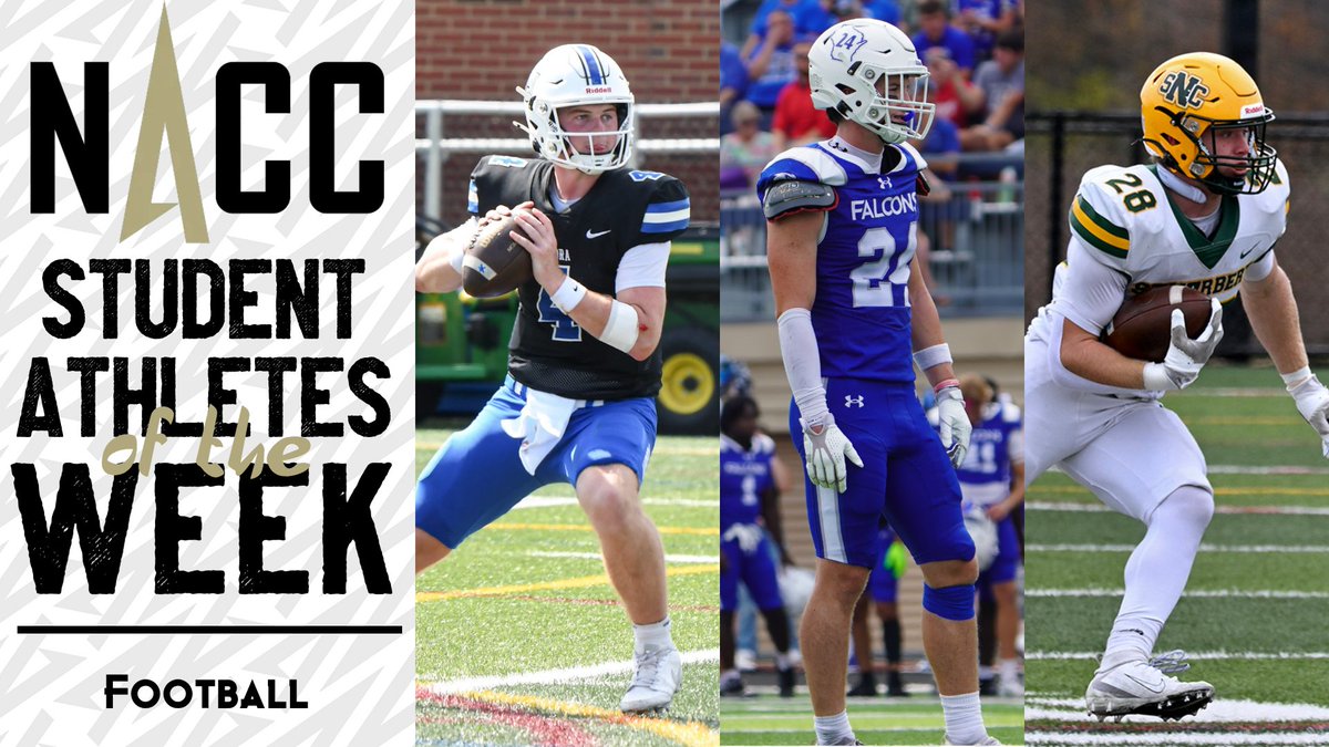 NACC_sports's tweet photo. #NACCfb🏈| NACC Football Weekly Honors to @AU_Spartans' Alcorn, @CUWFalcons' White, @sncathletics' McVane

📰: https://t.co/f5rgzHbGp8

#NACCtion #d3fb #d3football https://t.co/WNt48k25XF