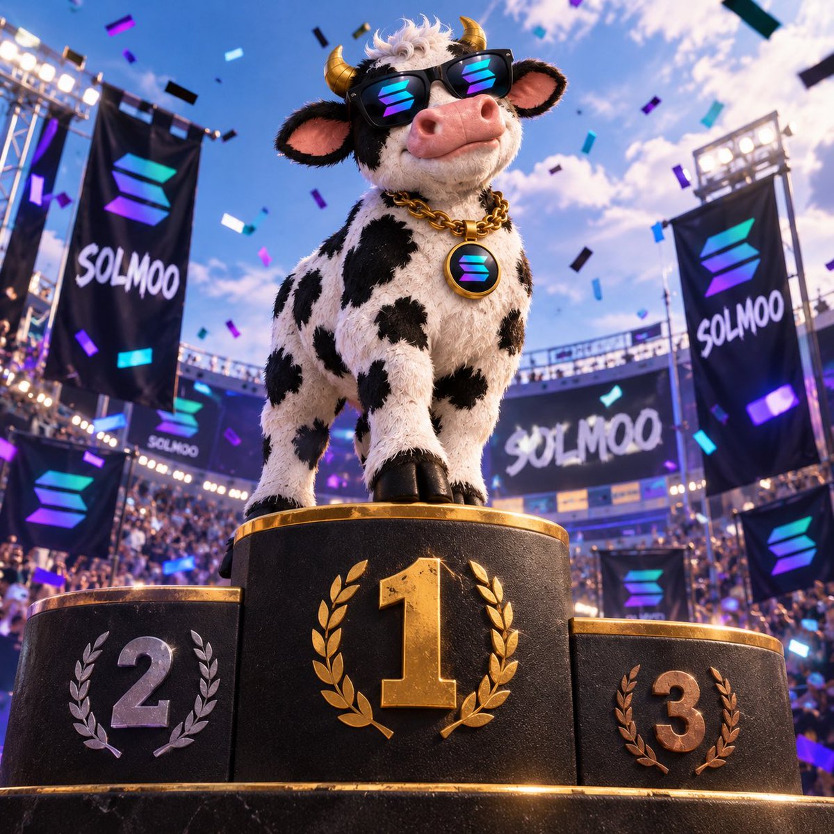 SOLMOOsvj's tweet photo. 🐮🔥 $SOLMOO MEME CONTEST IS LIVE!

Think you can make SOLMOO famous Make a meme, post it on X, and you could win part of the $130 prize pool!

🏆 1st — $40
🥈 2nd — $30
🥉 3rd — $25
4️⃣ $20
5️⃣ $15

HOW TO ENTER:
• Create a $SOLMOO meme or video
• Post it on X
• Follow + tag @SOLMOOsvj & @Cryptmaill
• Drop your post below
• Join: https://t.co/GYS7J16htM

👀 GET VIEWS. GET LIKES. GET CREATIVE.

The more people who see your post, the better your chances.

⏳ Contest runs 72hrs — but if we don’t get enough entries with solid views, we may keep it going past Thursday.

Cook something good. 🐮🔥
You might just take home the prize.

MOO TIME. 🐮🚀

#sol #memecoin #web3 #crypto #pumpfun