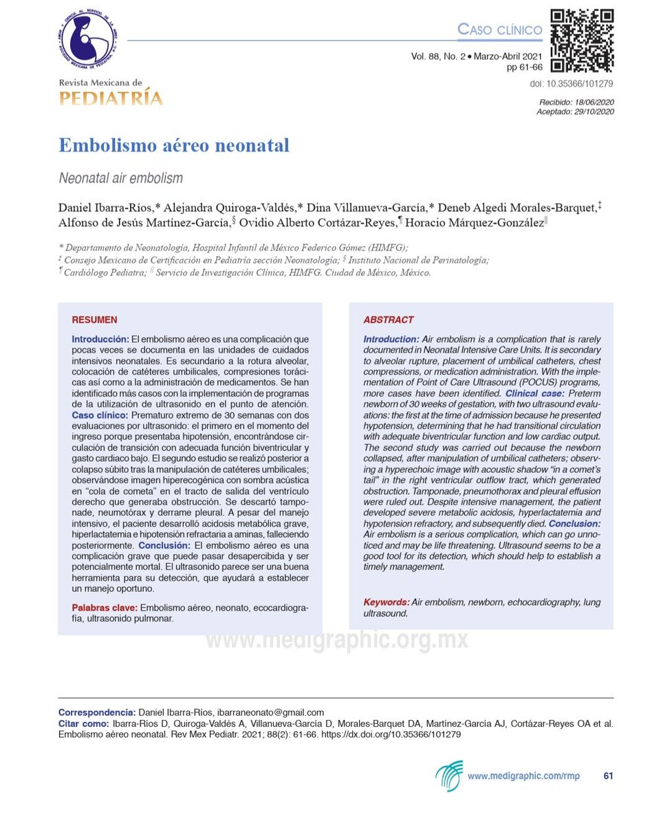 doctorcaldwell's tweet photo. 2021 paper in Spanish on Fatal Venous Air Embolism in a Neonate - Evans did his literature search years before, but an Expert would stay up to date.
I guess he didn't search papers not in English or Welsh?
#Letby
@MartynPitman @CPMorris1234 @nicholas_pegge https://t.co/2U4tbx9fUU
