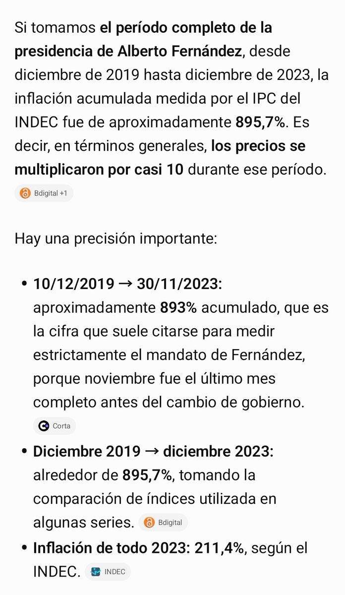 PabloLacoste's tweet photo. @AmarantoJohous @JMilei A mi me dan otros datos. Seguramente estás usando ChatFPV! Saludos. https://t.co/90nRhCwNdm