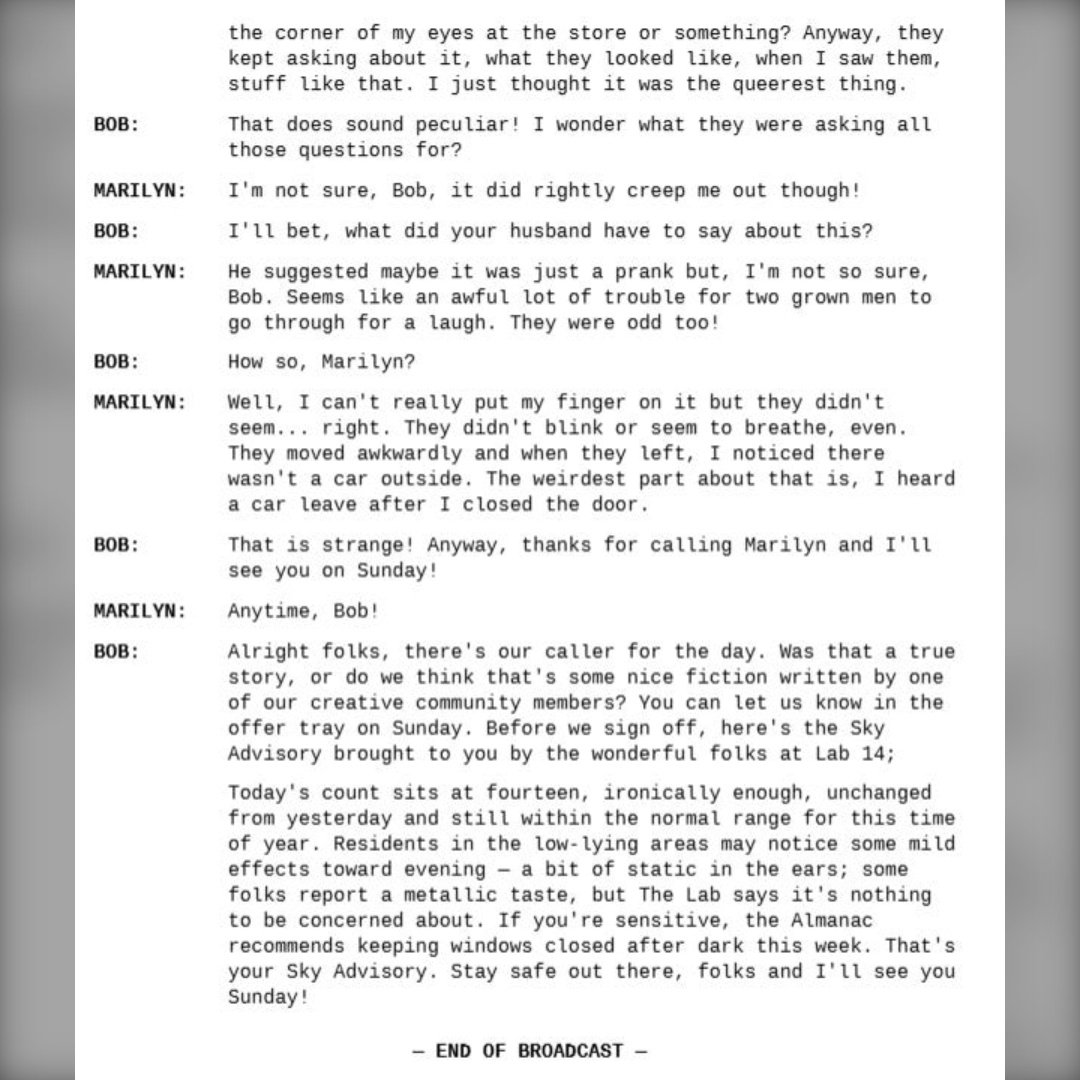 zcmullins's tweet photo. This is my newest short story series, 'America's Perfect Town, Bellow, VA,' and I hope the medium comes across well. There will be smaller, lore-dump stories to along with these broadcasts too but, I thought it would make a cool format!

#writingcommunity #indieauthor #uncanny https://t.co/ZHCWxWRYLr