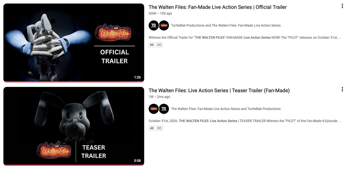 ItsJosephWhite's tweet photo. Thank you ALL for making #TheWaltenFiles Live Action Series such a huge SUCCESS!

What are you most looking forward to on October 31st? 🎃 https://t.co/QKJ1HxuvSJ