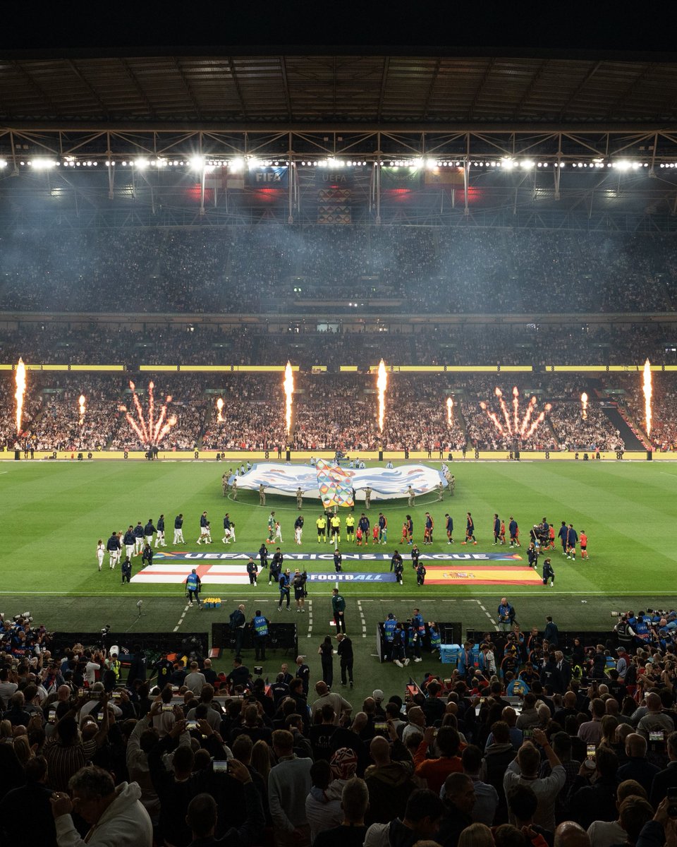 wembleystadium's tweet photo. England v Spain, framed 📸 https://t.co/RU2vmiCKRh