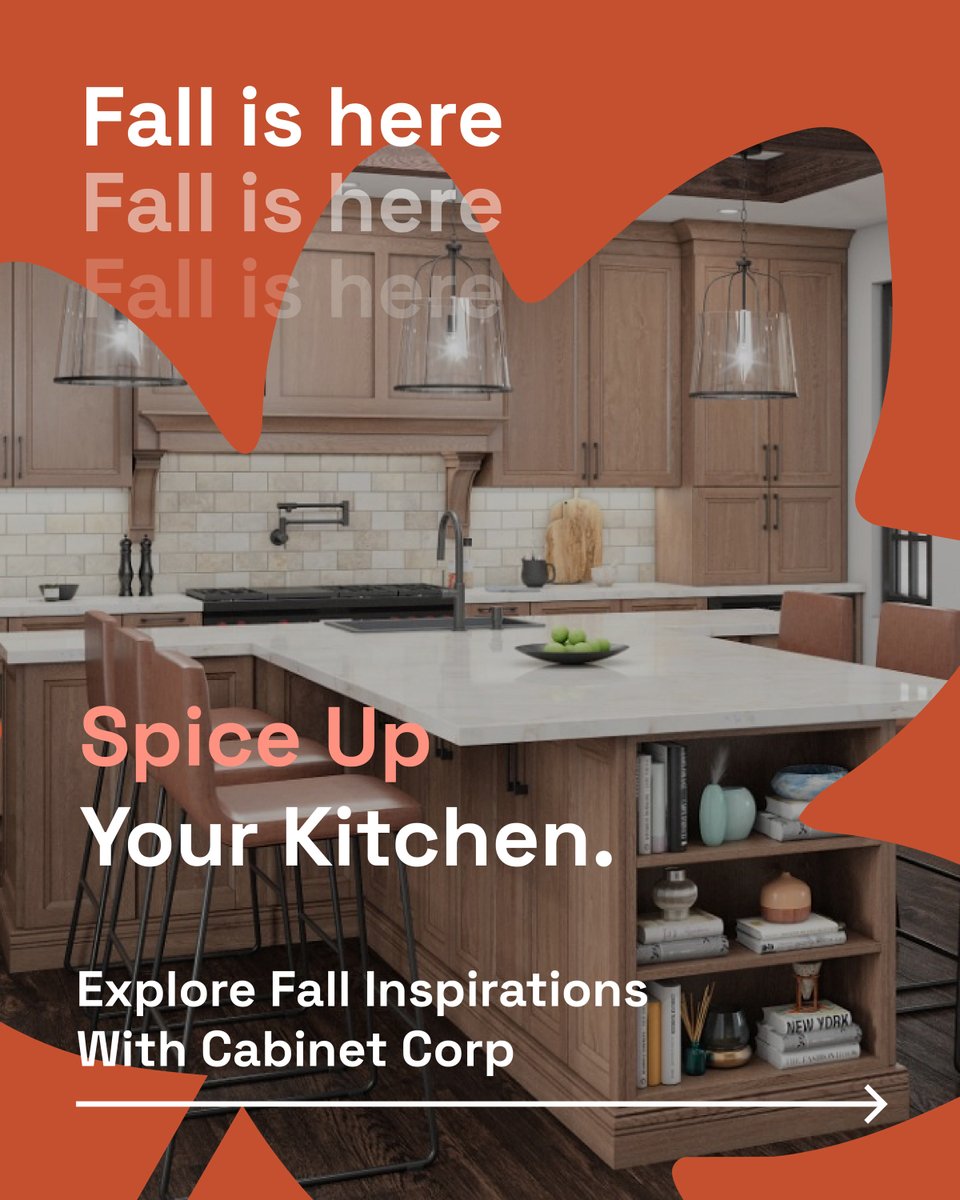 CabinetCorp's tweet photo. Fall is here. π
Pumpkin spice, cozy mornings, warm dinners, and more time gathered around the kitchen.
A new season. A fresh space.
#Fall #Pumpkin #Spice #KitchenDesign #HomeInspiration #FallInspiration #KitchenInspiration #Home #Kitchen #Cabinets https://t.co/ed5kXNvqOW