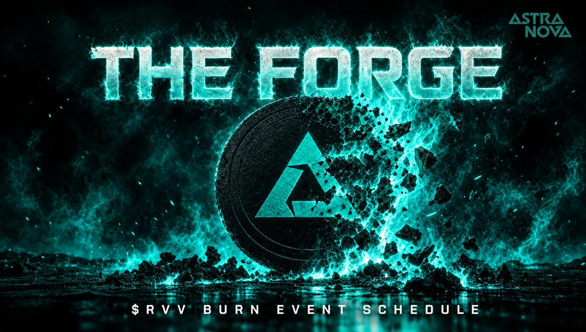 Astra__Nova's tweet photo. We heard you.

Introducing The Forge.

Astra Nova’s official $RVV Mega burn program. 🔥

1,000,000,000 $RVV will be permanently destroyed.

Already bought from the open market. Held in a public wallet. 

Not sold. Not recycled. Removed from supply.

Why this is massive:

▪️That is a billion tokens taken off the map, on-chain, in public.

▪️The schedule is locked:

• Opening burn: 350,000,000 $RVV
• Then 130,000,000 $RVV across five scheduled phases

First Burn: 30 sept, 01 PM UTC. 🔥

Watch the wallet.