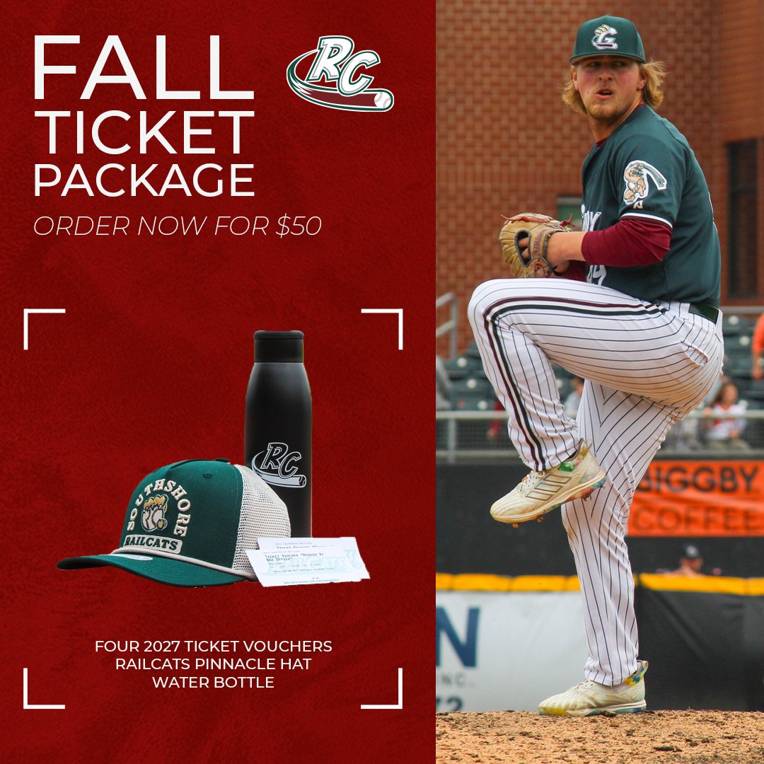 railcats's tweet photo. It's never too early to think about RailCats baseball ⚾️

Order your Fall Ticket Pack today and receive four ticket vouchers for next year 🎟️ Plus, you'll get our RailCats Pinnacle Hat AND a water bottle!

Don't wait on this deal: https://t.co/yUtrHWIvXr https://t.co/PxDdu5eEzC