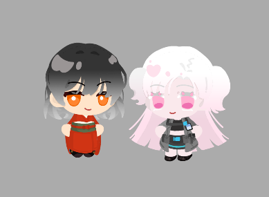 rokiroki_draw's tweet photo. デスクトップでもにょもにょ動いてくれる萩朔と來羅 https://t.co/FDCAK3s16b