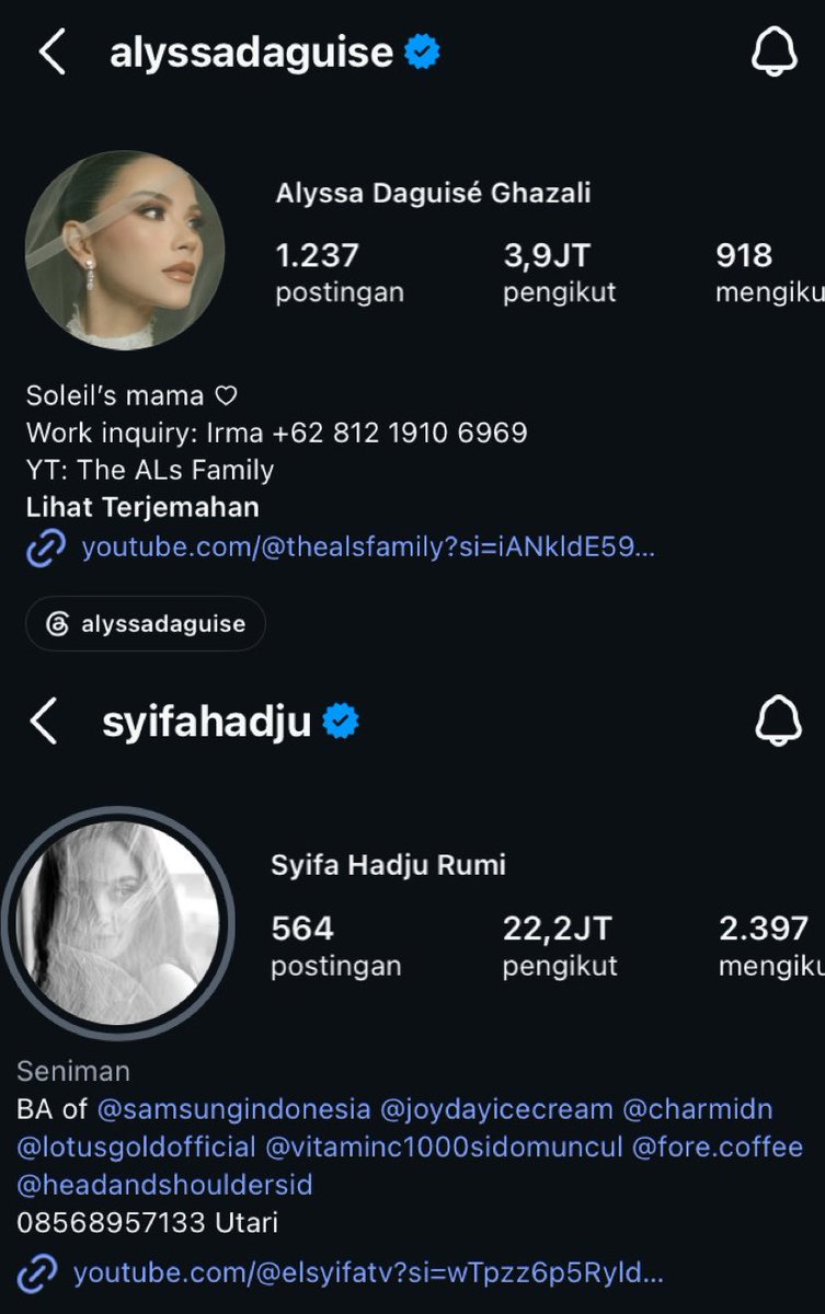 txtdri's tweet photo. perasaan gw aja apa gimana dah lama-lama liat syifa hadju pick me🫩🫠😫

- Gaun after party-nya dianggap terlalu terbuka.

- Candaan “dosanya ditanggung suami” saat minta izin pakai baju terbuka di after party Bali juga panen hujatan.

- Setelah menambahkan nama “Rumi” di Instagram, dituduh meniru Alyssa Daguise yang pakai “Ghazali”. Syifa sempat kesal dan bilang “the hate train is sooo forced”. 

- tambah lagi yang baru Syifa minta netizen berhenti menyebar atau mencari-cari wajah baby soso. Banyak yang bilang dia “gaslighting netizen” dan “tidak berani nyalahin mertuanya sendiri (Maia)”.