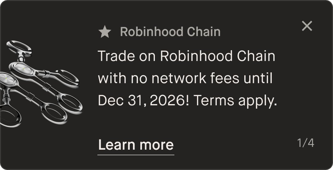 RobinhoodCrypto's tweet photo. Robinhood Wallet trades on Robinhood Chain have gone gasless for swaps over $.50 through Dec 31, 2026.

Enjoy. https://t.co/XNkaCnslcj