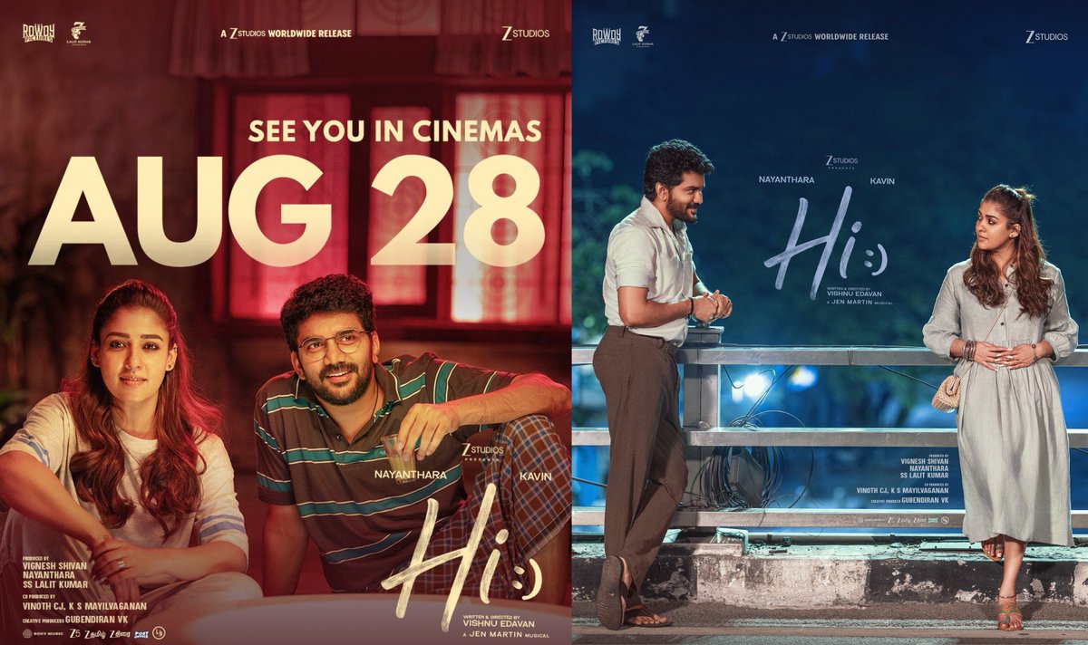 Ragunanthen1992's tweet photo. #Hi :) Movie released August 28, 2026 💖
Liked it.. Decent watch film by #VishnuEdavan 🎬👍🏻
#Kavin 👍🏻 #Nayanthara 😊 #JenMartin 🎼
#HiMovie @Kavin_m_0431 @JenMartinmusic @VishnuEdavan1 https://t.co/3rzBGPfB0g
