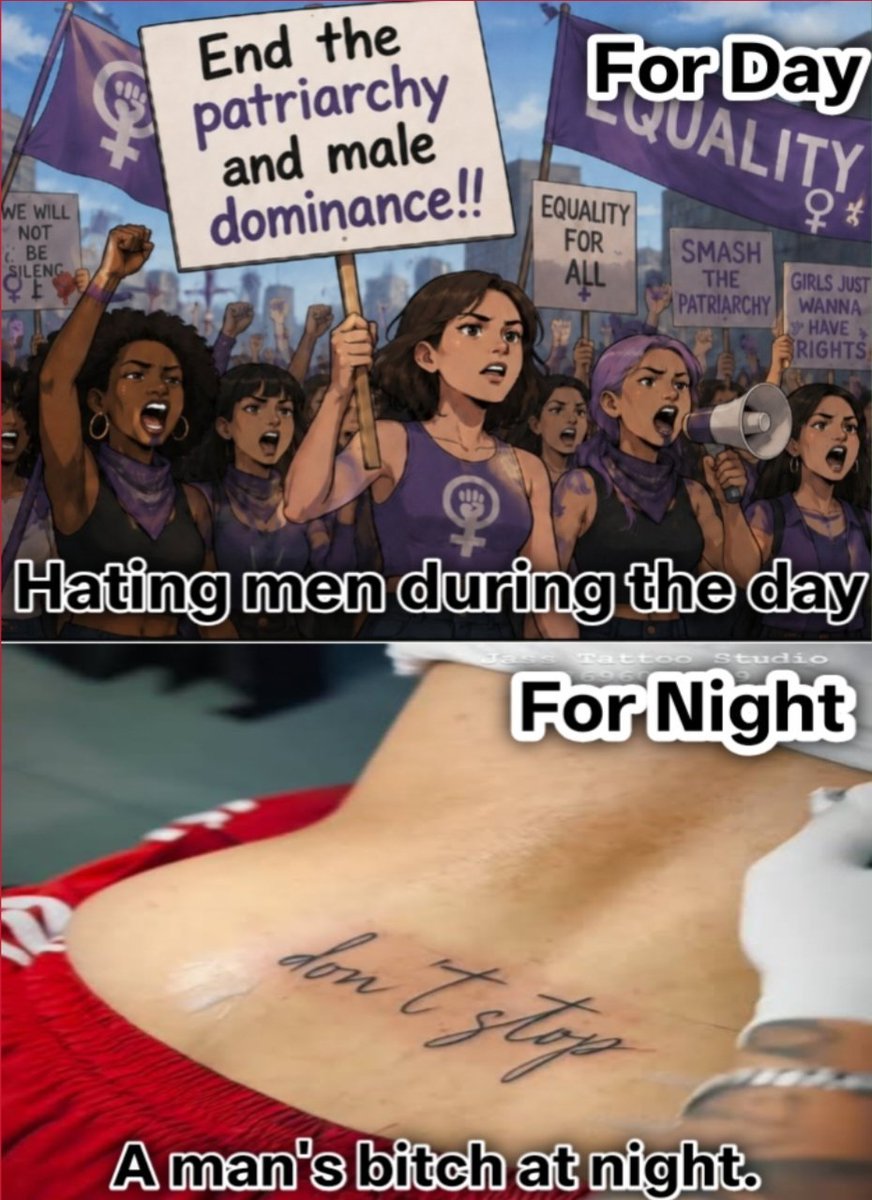 wala9720's tweet photo. Feminist hypocrisy https://t.co/4ZbycCZezU