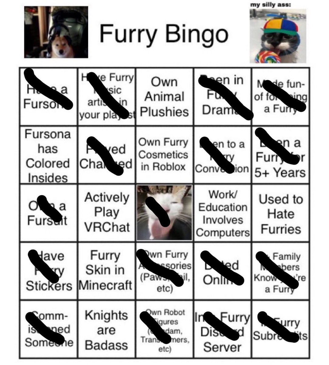 SkyDaHusky's tweet photo. Got me a bingo :3 https://t.co/84rDIf1A82