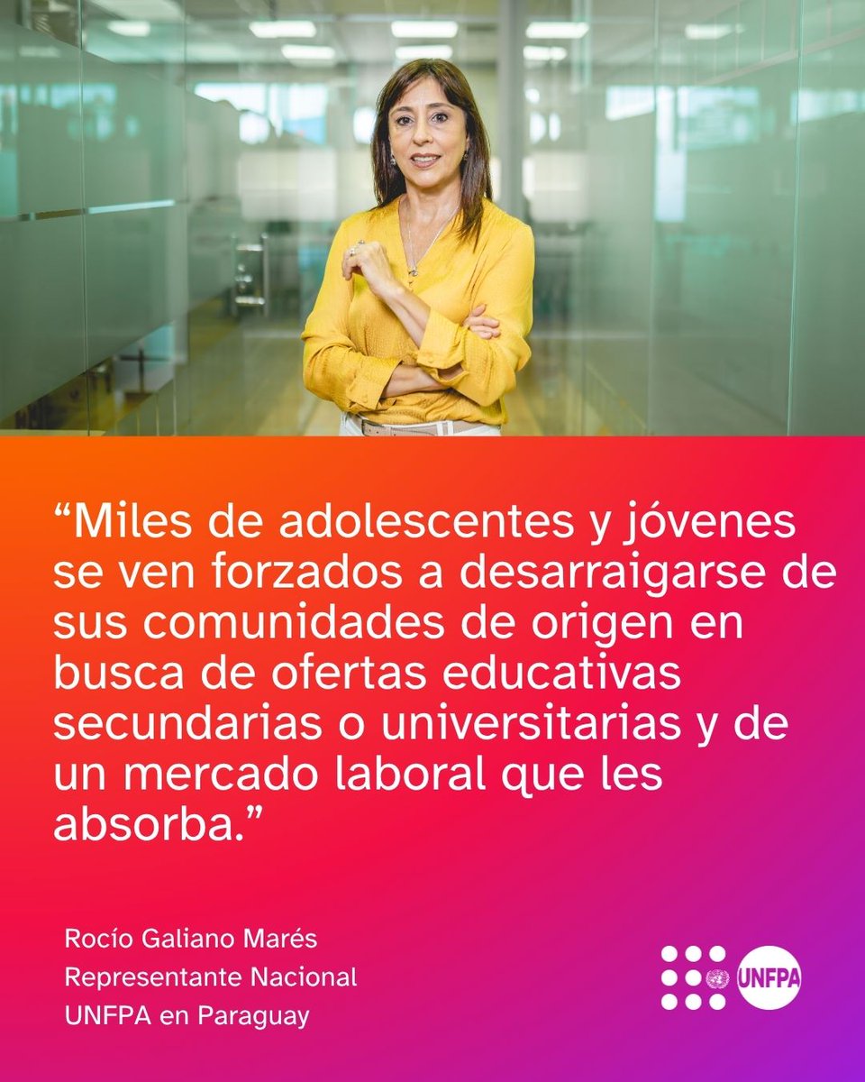 UNFPAPy's tweet photo. El bono demográfico de Paraguay no se vive igual en todo el territorio. ¿Cómo afecta la "geografía de la oportunidad" a las y los jóvenes? 

En @UNFPA 🇵🇾 analizamos la urgencia de descentralizar el desarrollo. ⏳

Leé más en @ABCDigital: https://t.co/94jpRhEygC

@paulanarvaezo https://t.co/aGgcUKYj8m