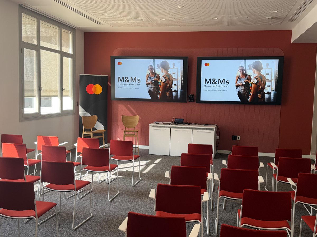 MastercardFR's tweet photo. C’est parti pour Mastercard for Merchants 2026 🗓️

Cet après-midi, nous réunissons commerçants, clients, partenaires et experts pour échanger autour des grands défis qui transforment le commerce et les paiements.

Résilience des infrastructures, performance, innovation, lutte contre la fraude : cette nouvelle édition fait la part belle aux retours d’expérience et aux solutions concrètes.

Une ambition commune : partager nos expertises pour construire ensemble un commerce toujours plus performant, résilient et sûr.

Bienvenue à toutes et à tous à cette 4ème édition Mastercard for Merchants 2026 !

#MastercardForMerchants #Commerce #Paiements #innovation