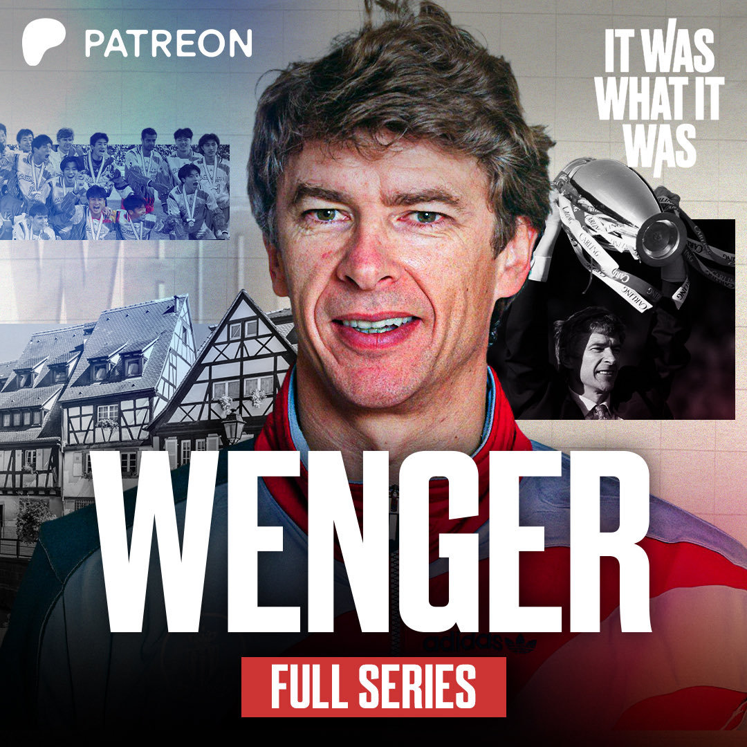 ItWasPod's tweet photo. 30 years after one of the most significant coaching appointments in English football, we have released…

THE ARSÈNE WENGER STORY 🇫🇷

How an unknown Frenchman transformed the Premier League.

All 4 parts available on Patreon — with no ads. 

https://t.co/JEOAj98lsT https://t.co/Igp3do4dQz