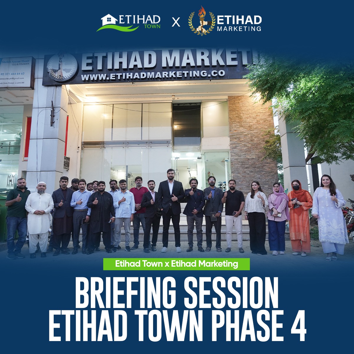 EtihadMKTG's tweet photo. A very productive and informative briefing session with Etihad Town representative Mr. Faisal Noor and Team Etihad Marketing.
.
#EtihadTownOfficial #etihadmarketing #etihadtownbriefing #briefing #session #gettogether https://t.co/OrNB6ofj5S