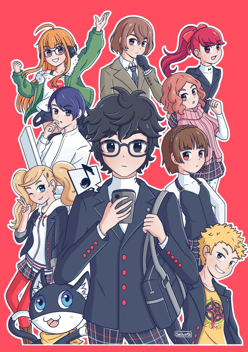 Seiharts's tweet photo. @Alleydex @nichromatic Hola, soy Seih!!🍀 Persona es de mis sagas favoritas, por ahora he hecho solo cositas del 3 y 5 pero quiero hacer más!!🫡 https://t.co/TF4Ub3Y5kb