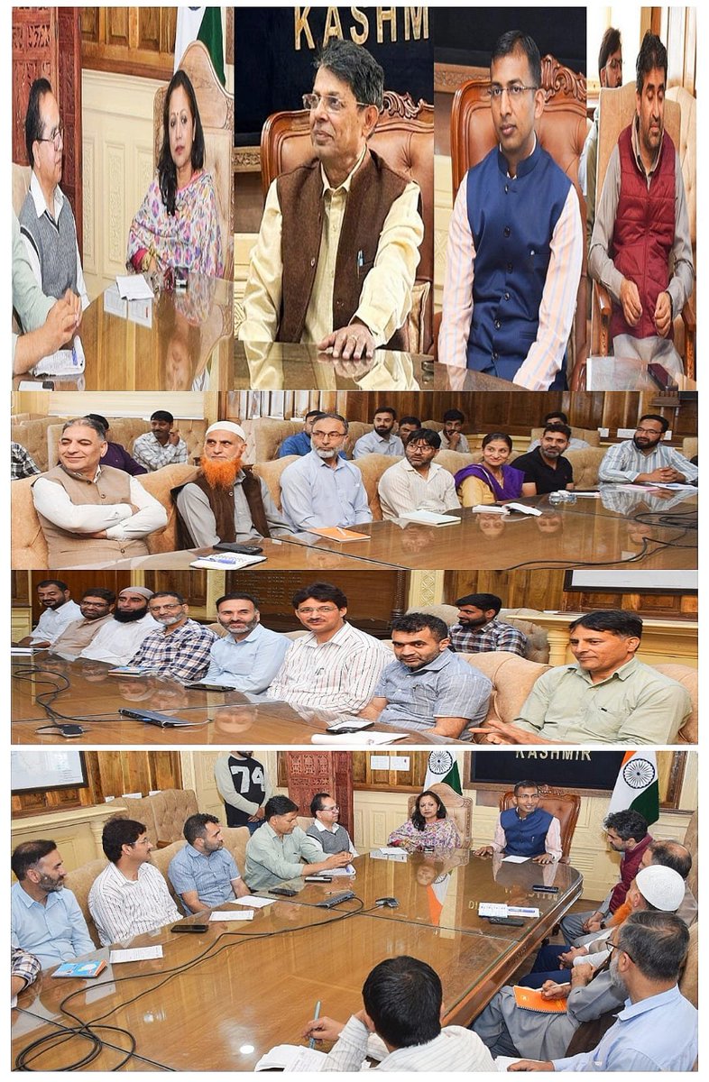 DivComKash's tweet photo. An Art of Living session was organized today for the officers and officials of the Divisional Commissioner Kashmir Office, with the objective of promoting mental well-being, enhancing focus and mental strength, and helping employees to  effectively manage workplace stress and pressure.

The session was attended by State Election Commissioner, J&K, Shri Shantmanu, and Divisional Commissioner Kashmir, Shri Anshul Garg, along with officers and officials of the office.

The session provided participants with practical insights and techniques aimed at fostering greater mental resilience, improving concentration, and promoting a healthier and more balanced approach to professional life.
@OfficeOfLGJandK 
@CM_JnK 
@hello_anshul 
@diprjk