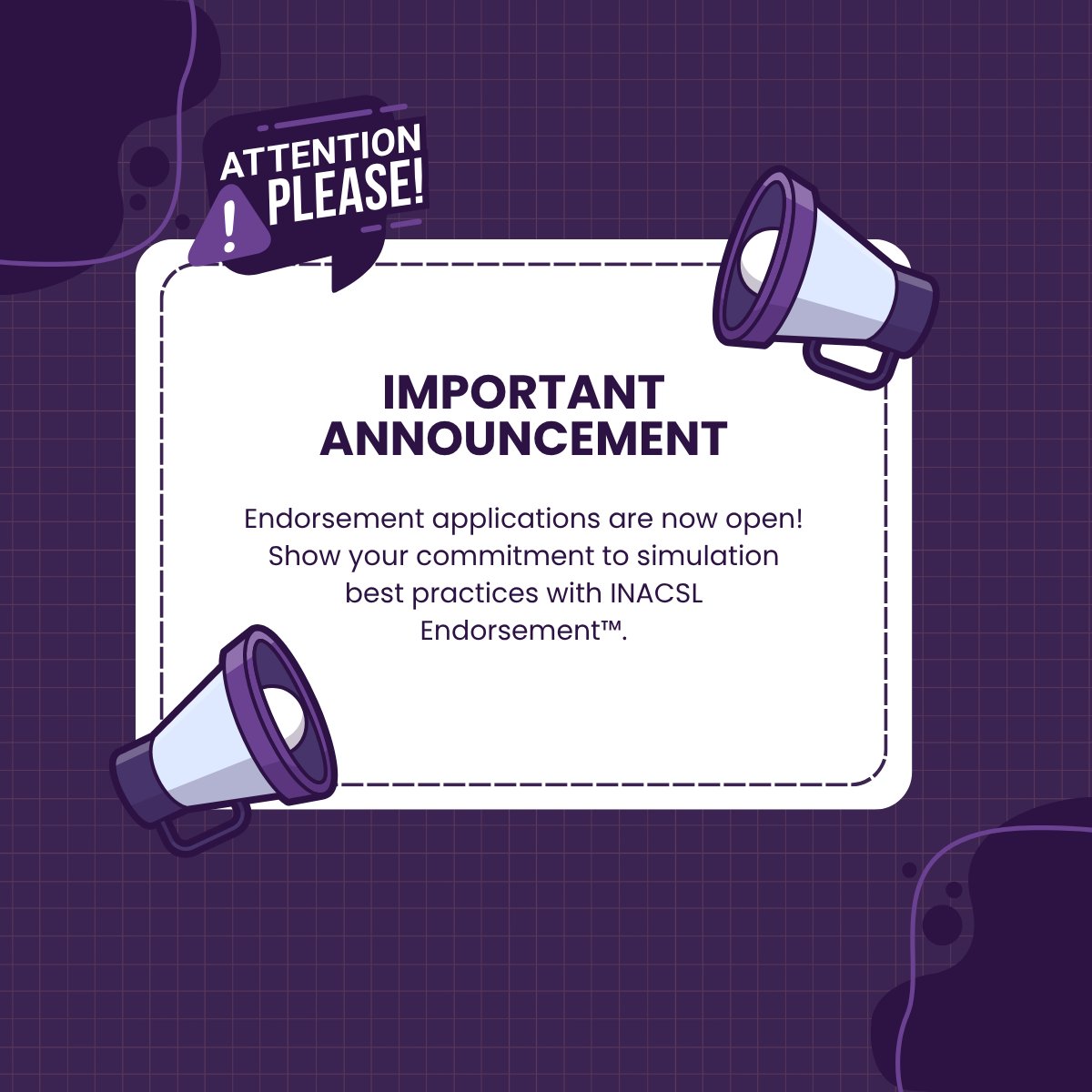 INACSL's tweet photo. 🚨 Applications for the INACSL Healthcare Simulation Standards Endorsement™ are now open! Showcase your commitment to simulation excellence and earn recognition for applying the Healthcare Simulation Standards of Best Practice™. Apply by Oct. 19: https://t.co/rd7c1ybo7E https://t.co/amXpysdeJt
