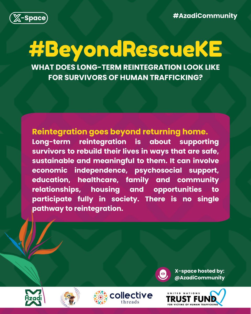 beryl44036878's tweet photo. Healing does not  happen in isolation it happens in the communities, giving survivors opportunity and mentorship @unvtf_tip
@AzadiCommunity
#BeyondRescueKe
#AzadiCommunity https://t.co/mifvgKzk4S