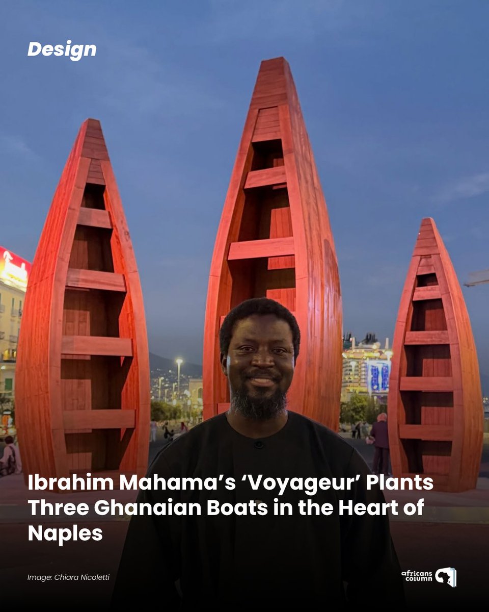 africanscolumn's tweet photo. Ibrahim Mahama’s ‘Voyageur’ Plants Three Ghanaian Boats in the Heart of Naples

Click the link to read more on Africans Column -https://t.co/z4s1VDOdqR https://t.co/7BjM5FVjAy
