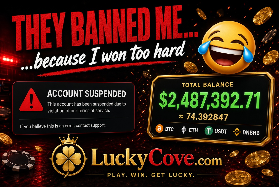 luckcoveslots's tweet photo. Join Before They Ban You Too – https://t.co/gpxU5hwFNF
:
#LuckyCove #BannedForWinning #TooMuchWinning #CryptoCasino #BitcoinGambling #WinningStreak #HighRoller #LuckyCoveDrama #UnstoppableWins #CasinoLife https://t.co/9y31WzkwsH