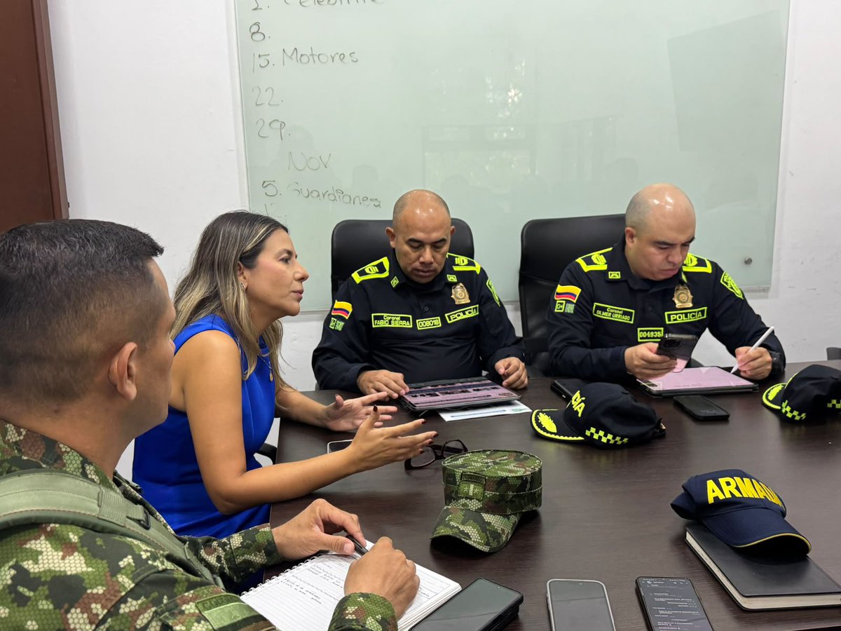 MagdalenaGober's tweet photo. La seguridad del Magdalena se fortalece con articulación y trabajo conjunto.

Por directriz de la gobernadora @mmarguiguerra, desde la Secretaría del Interior lideramos nuestra reunión semanal de articulación con el @COL_EJERCITO, la @PoliciaColombia y la @ArmadaColombia… https://t.co/h6E1m9nwsX