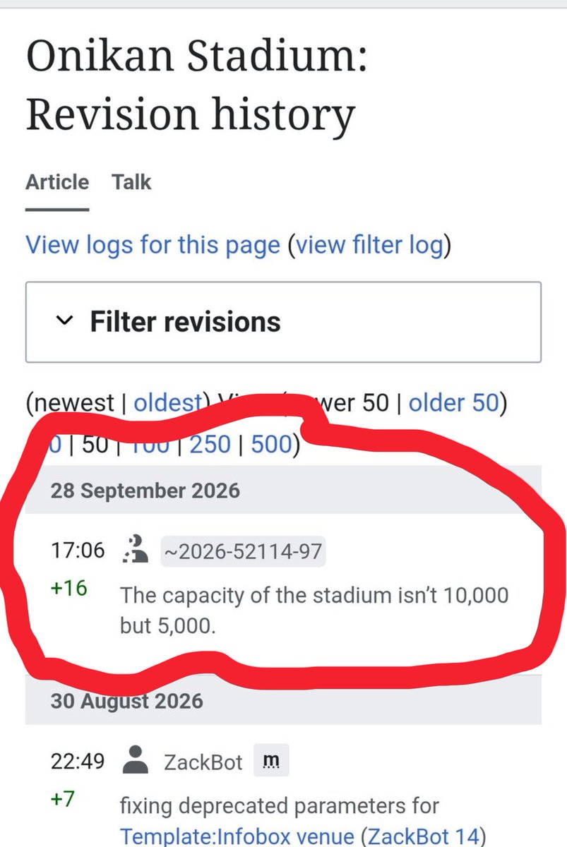 trigottista's tweet photo. These people went to change the capacity of @IkoroduCityFC’s stadium (Onikan Stadium) on Wikipedia just to disparage Peter Obi’s claims 😱

No low is too low for them https://t.co/iGSaAdvlA9
