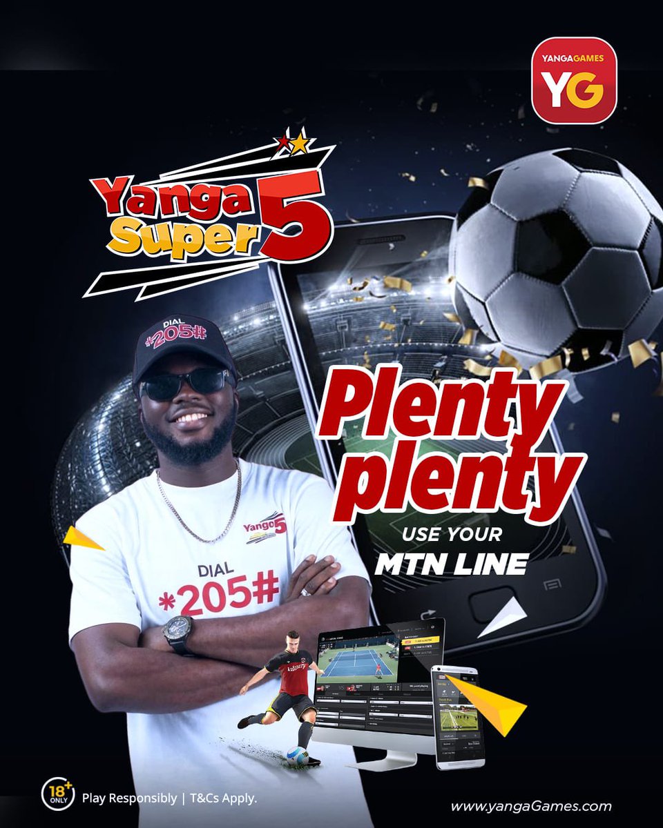 SOUNDCITYtv's tweet photo. MAKE THE CALL. OWN THE MOMENT.
YANGA SUPER 5 IS LIVE! 🏆
MTN subscribers, dial *205# and make your move.
.
Your Game. Your Call. Your Move.
Play Responsibly | T&amp;C Apply
https://t.co/skhTVzDJHX
#Soundcity #PoweredByMusic https://t.co/jKClZ77Ovt