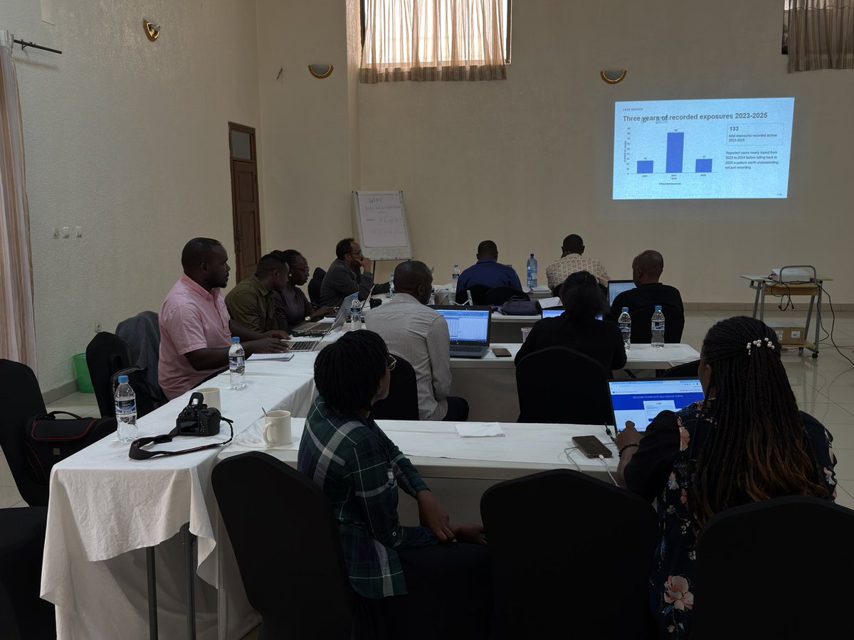 UCmhs's tweet photo. Under the UR-CMHS, School of Public Health stewardship, Field Epidemiology Training Program intermediate cohort 3, fifth training workshop participants today presented their research findings before the academic panelists as they prepare for their cohort graduation.@Uni_Rwanda https://t.co/t9THPzJX6j