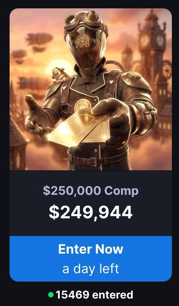 RenoCzarr's tweet photo. another week multiple chances again
turn $1 into $12k on @metawin & get auto-entered into a $250k giveaway right now 

thing is, this only lasts until tomorrow then 25 players get picked to split the $250k 

make a deposit & wager today if you wanna get a piece as well 

who knows, you might hit a 12000x like this guy