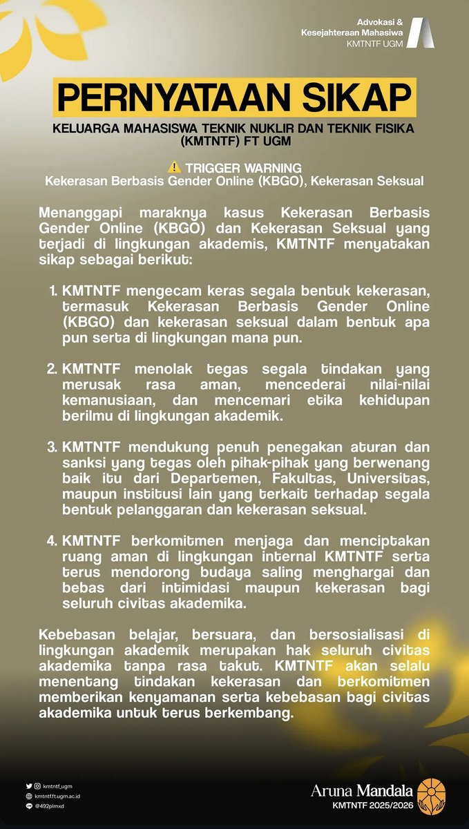 gikugm's tweet photo. Pernyataan Sikap dan Pencabutan Keanggotaan https://t.co/p218DZ2IEj