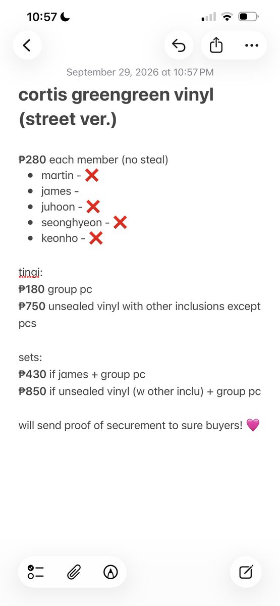 keonsoaki's tweet photo. wts lfb ph greengreen cortis vinyl street version 

🛒 james, group pc, uns. vinyl street ver.

₱ on 2nd pic

• alr secured!
• payo/dop ooh w 50% nrdp (oct 4)
• x sensi, x impatient
• read pinned byt

reply to claim! https://t.co/W8uiqx8Pjv