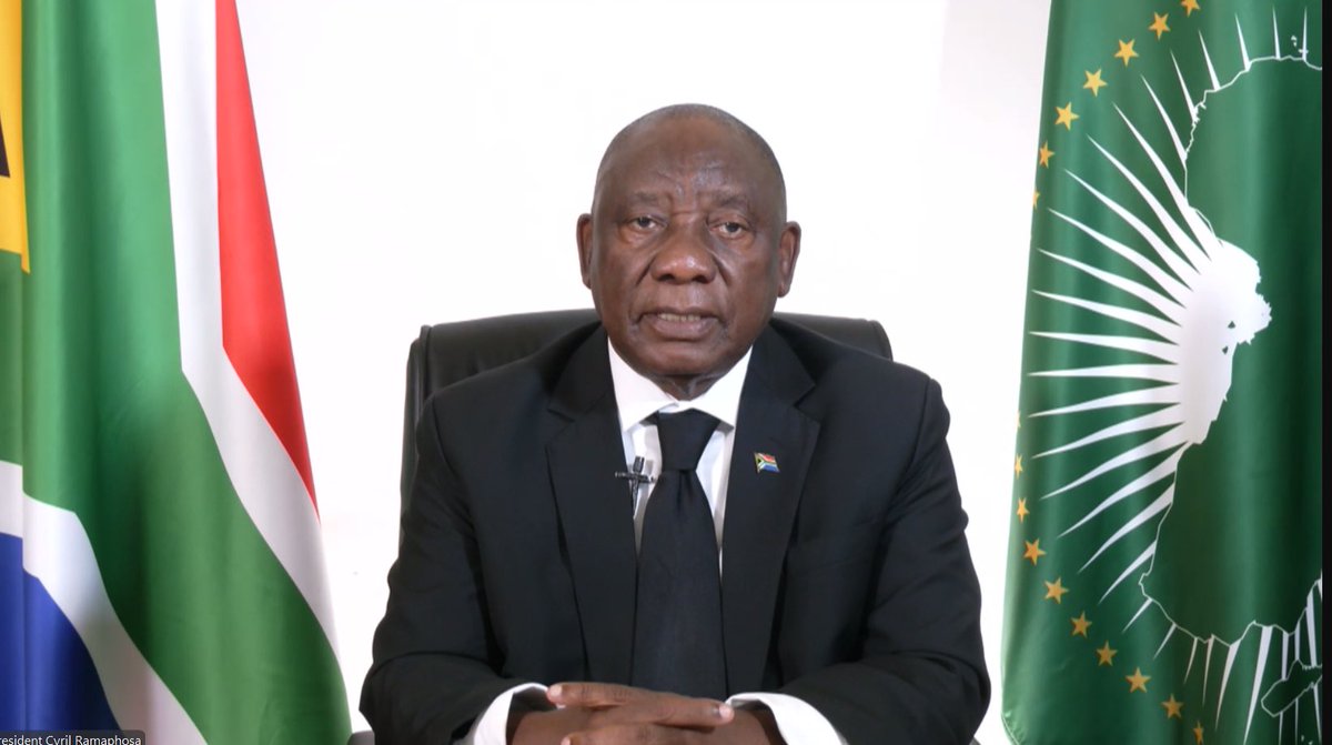 AUC_PAPS's tweet photo. Now: Virtual Summit of the #AU High-Level Ad Hoc Committee for #SouthSudan (C5) Plus, chaired by H.E. @CyrilRamaphosa, President of #SouthAfrica and Chairperson of the #C5, convenes to engage on the evolving situation in South Sudan and advance sustained high-level engagement with South Sudanese authorities and stakeholders in support of inclusive dialogue, full implementation of the Revitalized Agreement, and preparations for peaceful, credible and inclusive elections in Dec 2026.
