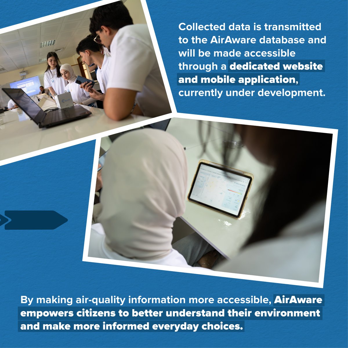 UNDPPalestinian's tweet photo. Air quality is an essential part of community health and environmental safety. By monitoring and measuring it, data can be transformed into knowledge that helps communities and policymakers understand environmental challenges and take more sustainable steps.

To contribute to this effort, young men and women are leading a voluntary initiative to establish Palestine’s first comprehensive community-based air quality monitoring network, AirAware, supported by @UNDP through the @GEF_SGP , in partnership with the Palestinian Environment Quality Authority and the Seeds for Development and Culture Association.

The network includes sensors distributed across #Nablus, #Tulkarem, and #Jenin governorates, collecting real-time air-quality data from different locations, which will be made accessible to communities through a dedicated website and mobile application currently under development.

By making air-quality information more accessible, the initiative seeks to enhance awareness of air quality, empower communities to understand their environmental reality, and contribute to environmental protection.