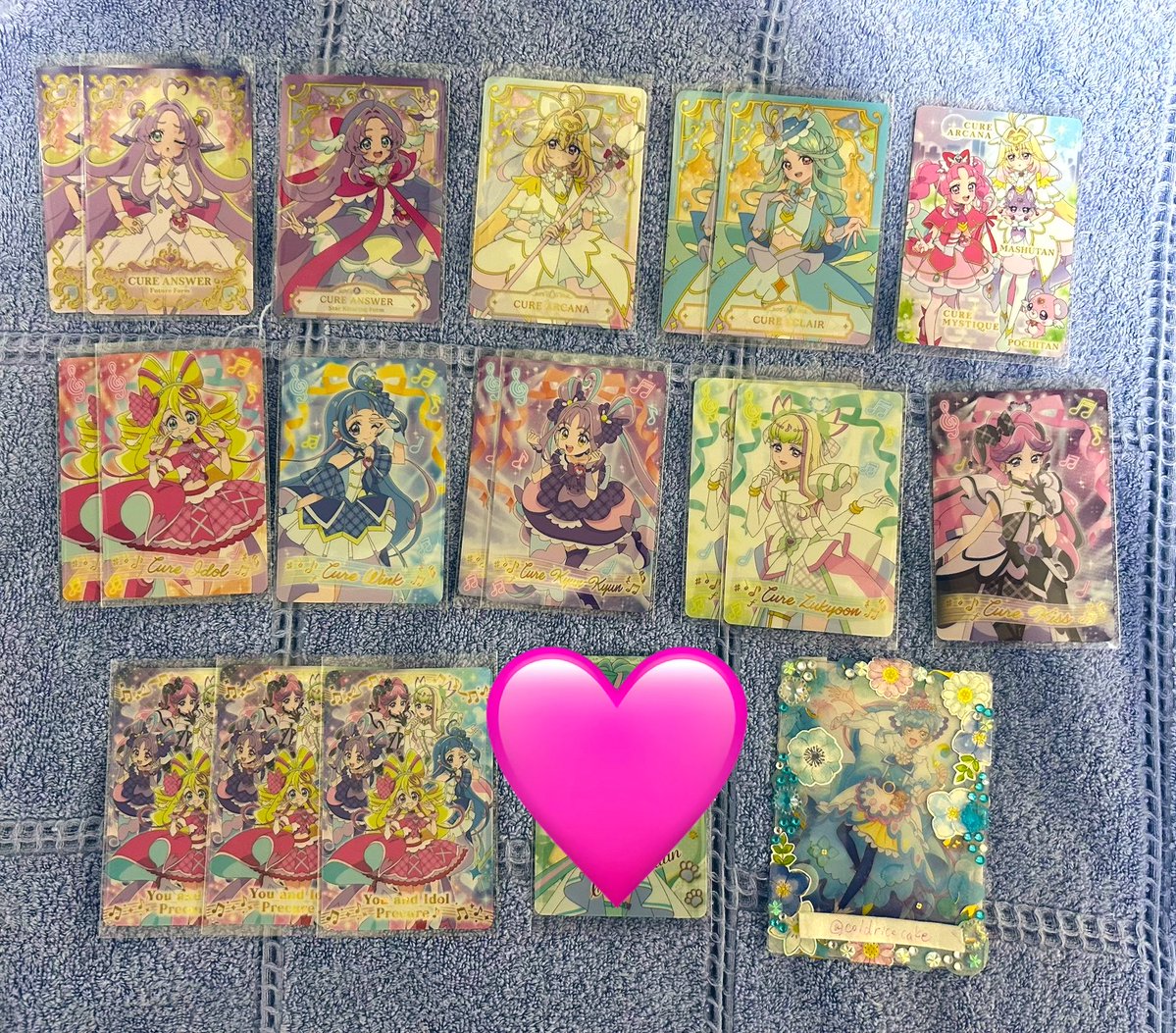 coldricecake's tweet photo. プリキュア　グミカ　グミカード　キラキラカードグミ　ウエハース　交換

譲:画像1-4
求:リプ欄画像

アルカナは大福を含む交換優先です。
郵送での交換となります。1:1からでも可🙆‍♀️
検索からでもお気軽にお声掛けください🙇‍♀️ https://t.co/JXHr93HUm8