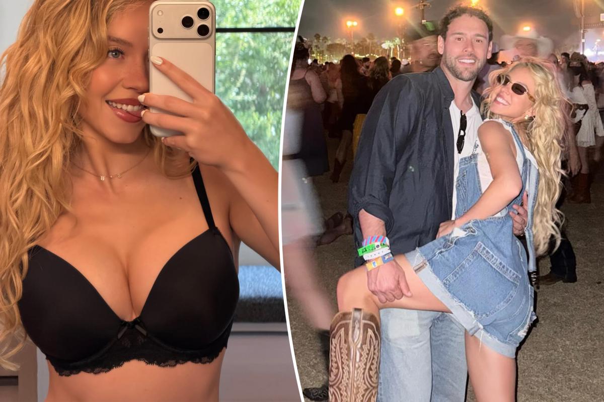 Sydney Sweeney SB necklace Sydney Sweeney lingerie selfies Scooter Braun SB necklace Page Six