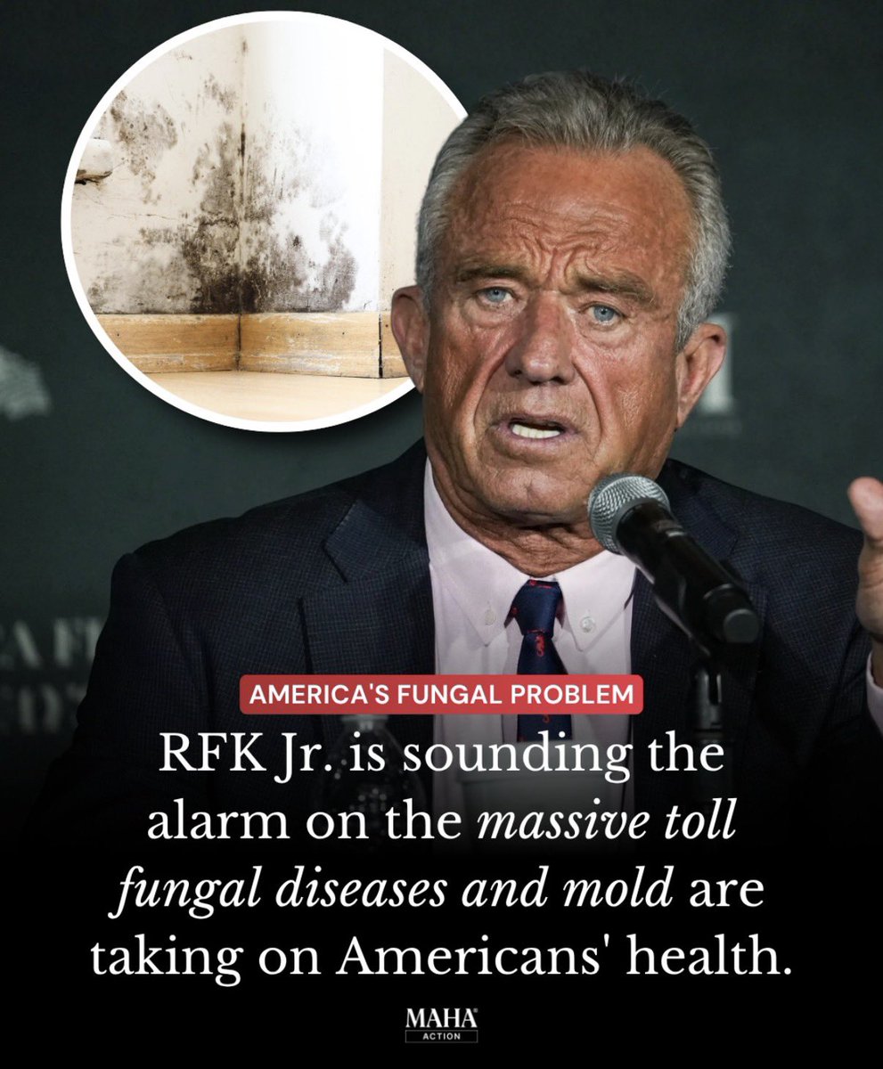 BioavailableNd's tweet photo. This is huge for those of us who have been advocating for mold toxicity for years.

On Sep. 18, Secretary Robert F. Kennedy Jr. hosted a federal Mold Surveillance Roundtable, bringing together physicians, researchers, patients and public-health officials to discuss and put together a $8.7 million plan towards surveillance and laboratory testing. 

He spoke about his own family experience with mold, and how his wife was severely affected, as well as his child, who went through 80 different doctors before figuring it out that the inflammation came from mold in their home. 

As someone whose family was affected by mold, especially my infant, this is extremely encouraging to see!