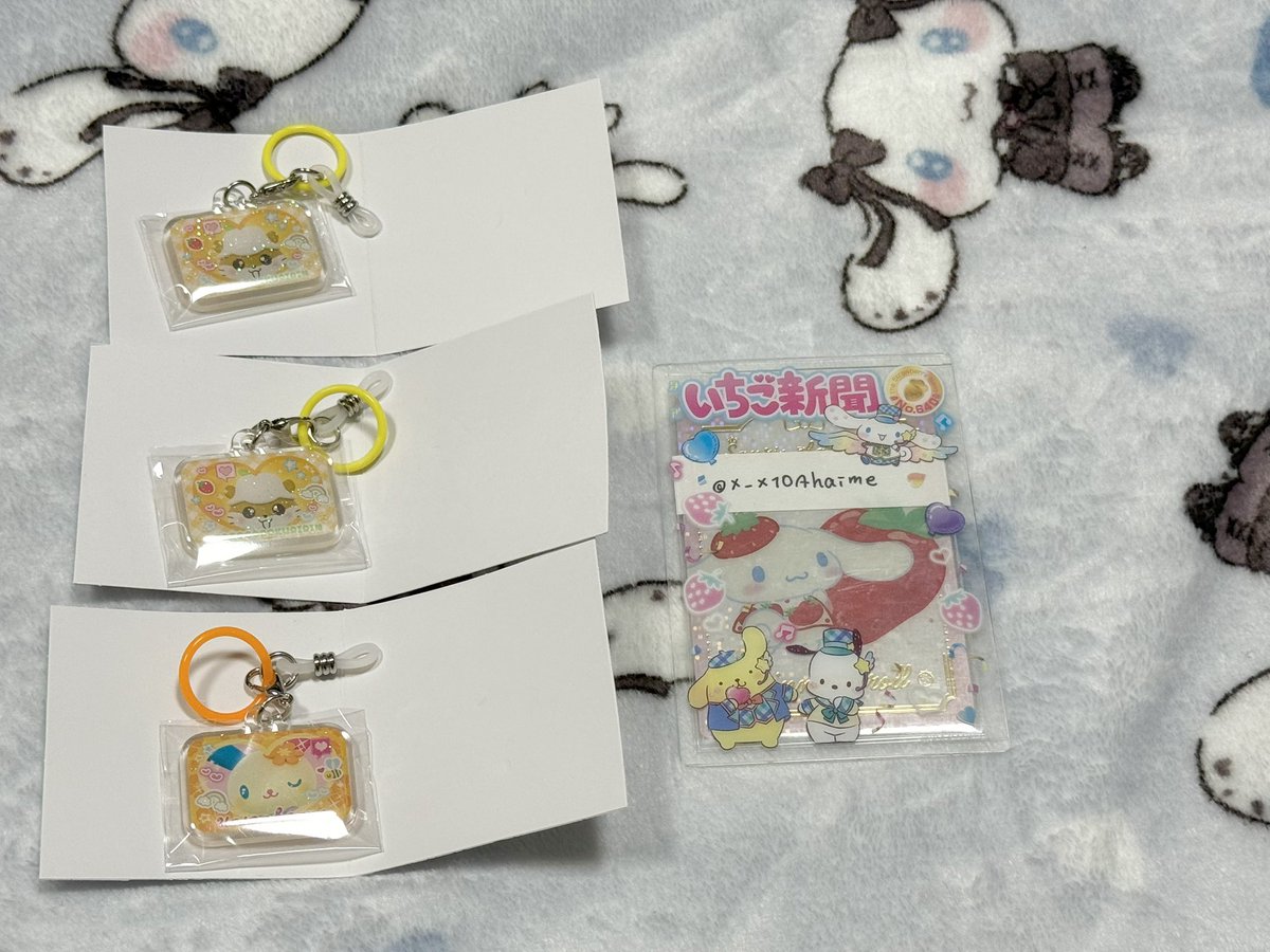 x_x10Ahaime's tweet photo. 【交換】サンリオ プリ風チャーム

譲:画像参照
求:同異種 シナモン ポチャッコ プリン
※同種→シナモン含む交換希望
※異種→纏めて3:3の交換希望

最短発送が10/9(金)となります
難しいと思いますが宜しくお願い致します https://t.co/6UBHdDXAmW