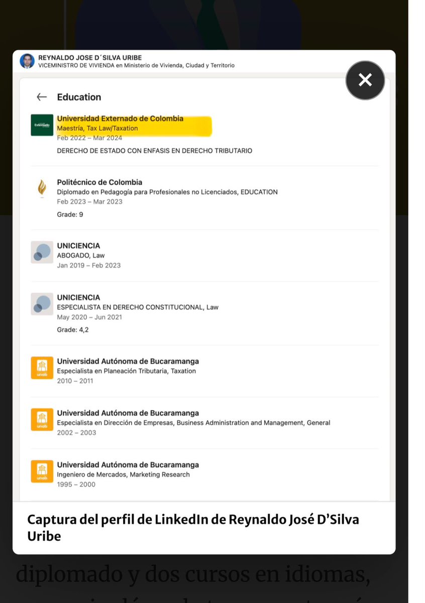 ruedaJose1981's tweet photo. @manolete En LinkedIn también se lo subió el funcionario de Petro. 

Sencillamente MINTIÓ https://t.co/p4baP2Mbbs