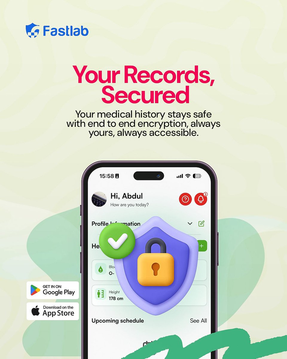 Fastlabhealth's tweet photo. No queues, no paperwork, no stress. Just your health, simplified.
Click the link in our bio to visit our website and download the app.
#myhealthapp #fastlab #Tram #Morris #ancelotti #telehealth #levi https://t.co/TRaXxPYdJP