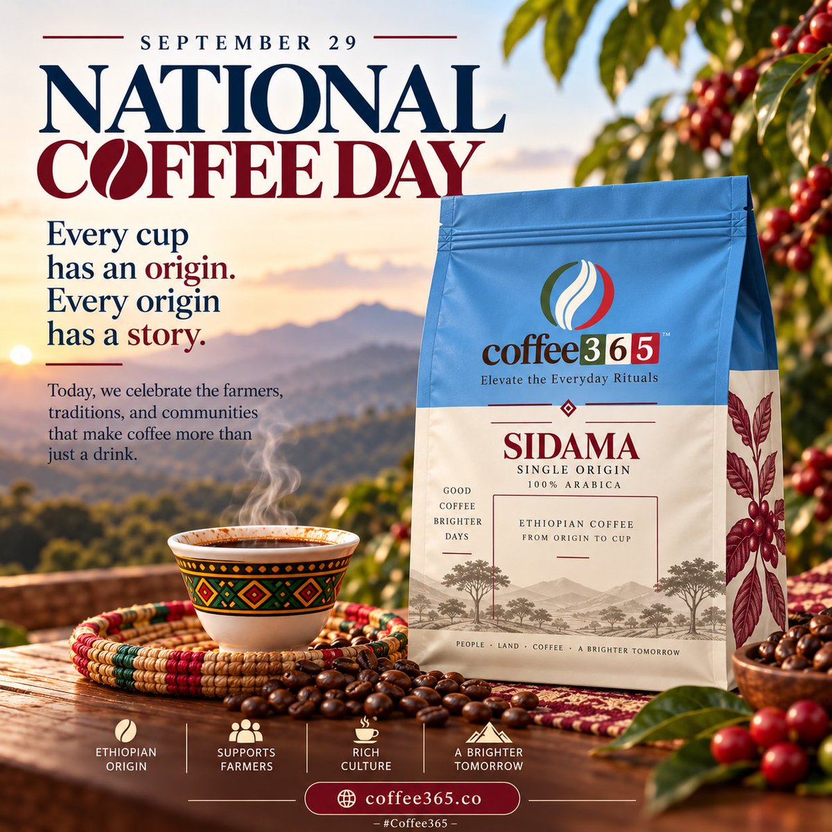 coffee365co's tweet photo. #NationalCoffeeDay #Coffee365 #EthiopianCoffee #SidamaCoffee https://t.co/JlkxV6BtBR