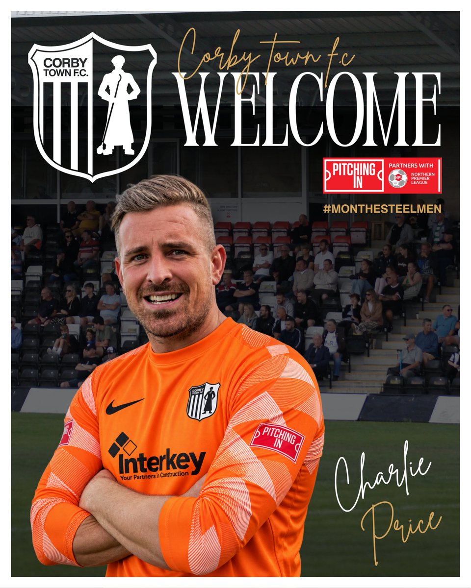 corbytownfc's tweet photo. 🚨 𝗡𝗘𝗪 𝗦𝗜𝗚𝗡𝗜𝗡𝗚 🚨

𝗧𝗛𝗘 𝗣𝗥𝗜𝗖𝗘 𝗜𝗦 𝗥𝗜𝗚𝗛𝗧! 🧤🔥

GK Charlie Price joins on Dual Registration from Stourbridge, bringing 250+ Step 3 appearances for Stourbridge &amp; Bromsgrove Sporting.

Welcome, Charlie! 🖤🤍

#WeAreCorby https://t.co/9hgs8O6WMo