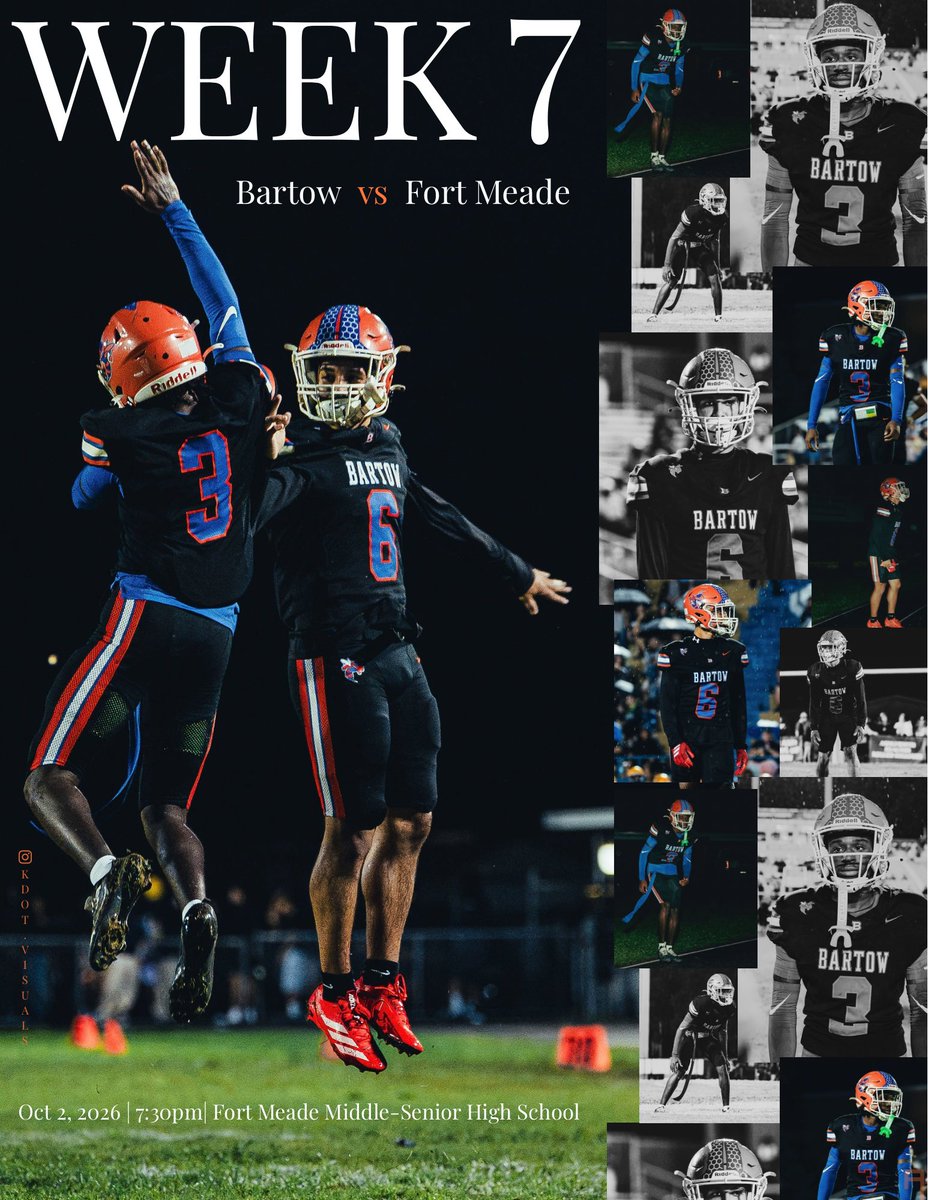 BartowFootball's tweet photo. War on 17 is back! 
Bartow vs Ft. Meade. 
7:30 pm this Friday in Ft. Meade. 

Don’t miss it. 

Tickets: https://t.co/YuLNDEH531

@GradyMorrell 
@BartowBoosters https://t.co/osuV0GlJu8