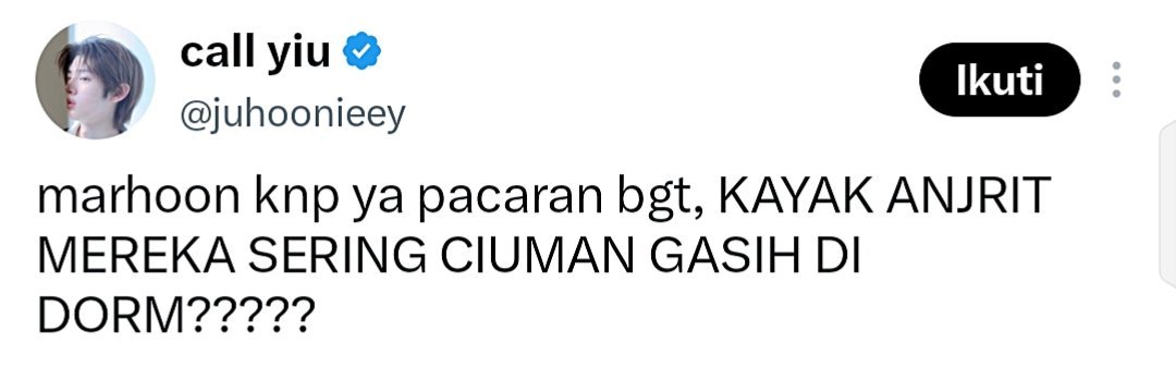 Ingsia404's tweet photo. Eh duta ciuman marhoon @juhoonieey kenapa gua di block?! Berarti bener ya lu semua birahi doang ke juhoon martin, kasihan anjir mereka masih minor tolol https://t.co/jdRCJBrD6h